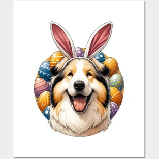 Croatian Sheepdog Enjoys Easter in Bunny Ears Posters and Art